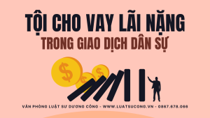 cho vay lãi nặng, vpls dương công